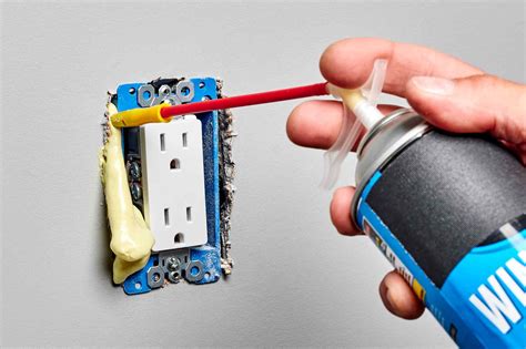 spray foam inside electrical boxes|foam insulation for electrical outlets.